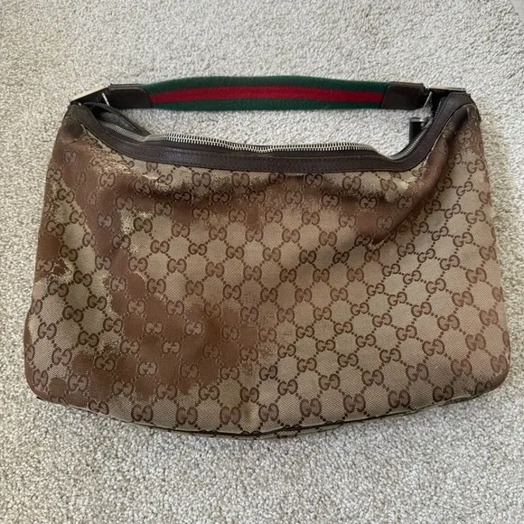 GUCCI GG Canvas Horsebit Hobo Bag - Picture 3 of 6